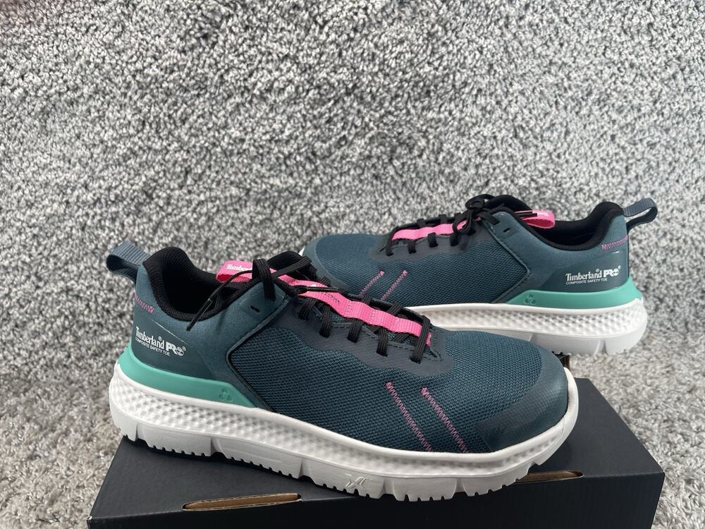 Timberland PRO Womens Setra Composite Safety Toe Size 8 Teal Pink Shoes NIB